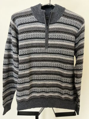 Chompa de Alpaca “Montañas Grises”